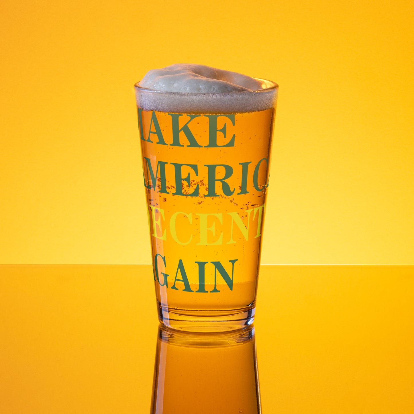 MAKE AMERICA DECENT AGAIN Pint Glass
